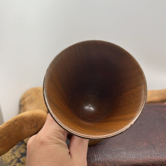 Clay Compton Ring Wooden Goblet w/ Ring & Hand Turned Bonus Goblet from the 60s - Picture 3 of 8